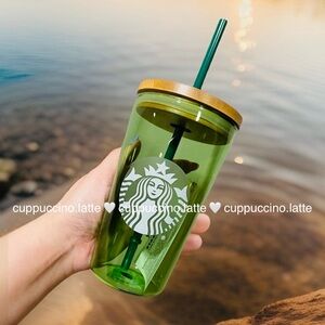 🍵NWT🍃Starbucks 2026 Spring Matcha Green Glass Cold Cup Tumbler - 16 oz